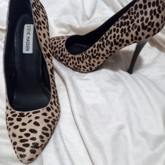 Steve Madden women's shoes size 8.5 leopard print. Made from Pony hair & leather - Picture 2 of 4